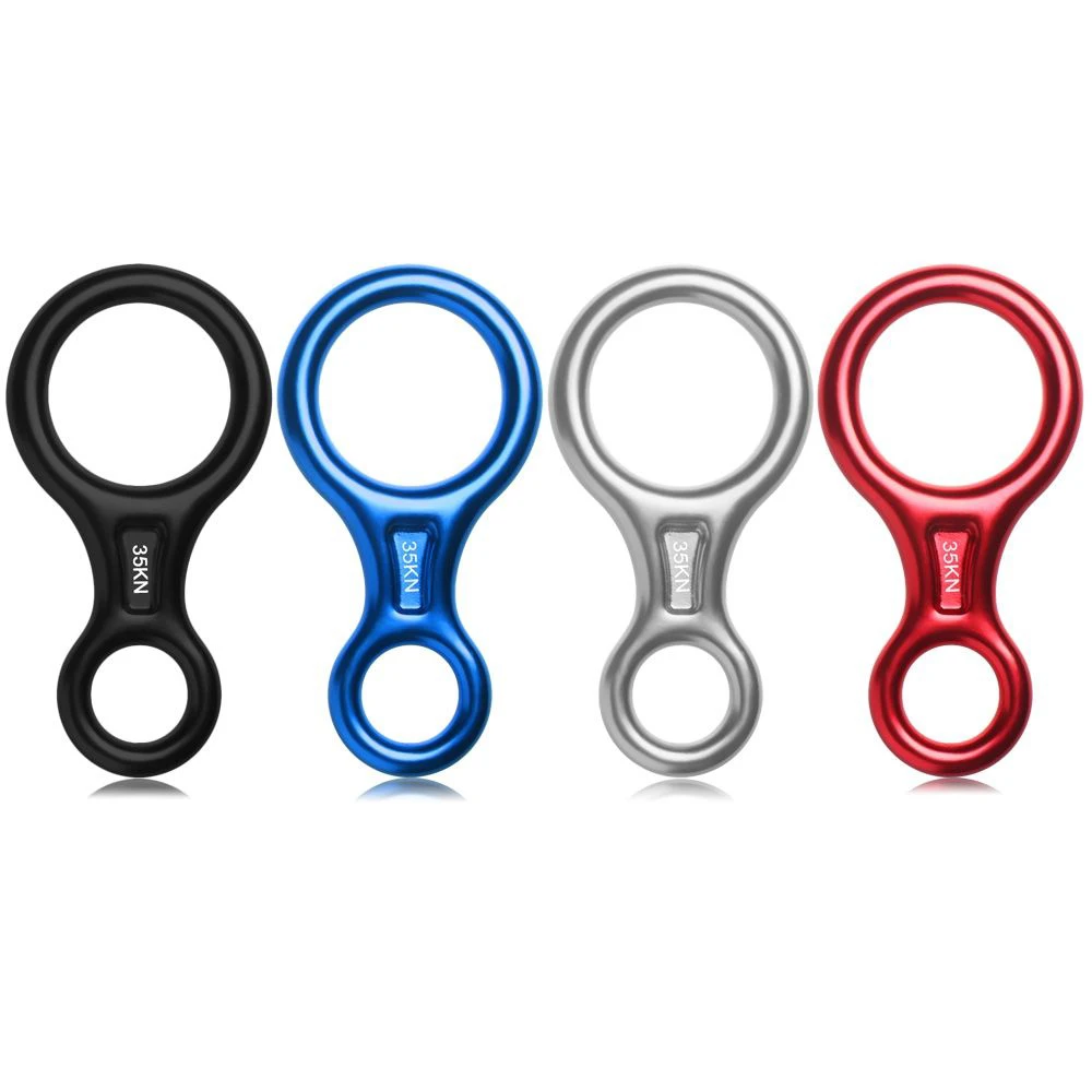 

Rock Climbing Descender 35KN Figure 8 Word Rope Descender Climbing Ring Downhill Eight Ring Gear Climbing Device Equipment