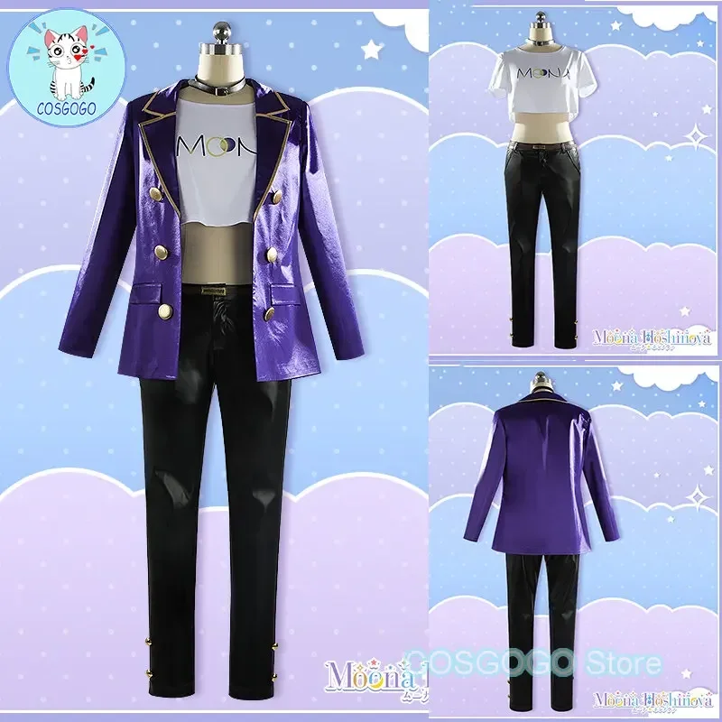 COSGOGO-Costume de Cosplay Hololive pour Homme et Femme, ID Moona Hoshinova, Vtuber Potato, Tenues d'Halloween Personnalisées