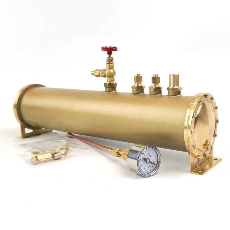 

Horizontal Steam Boiler Model Toy Made of Brass Metal, Ship Model Experimental Toy