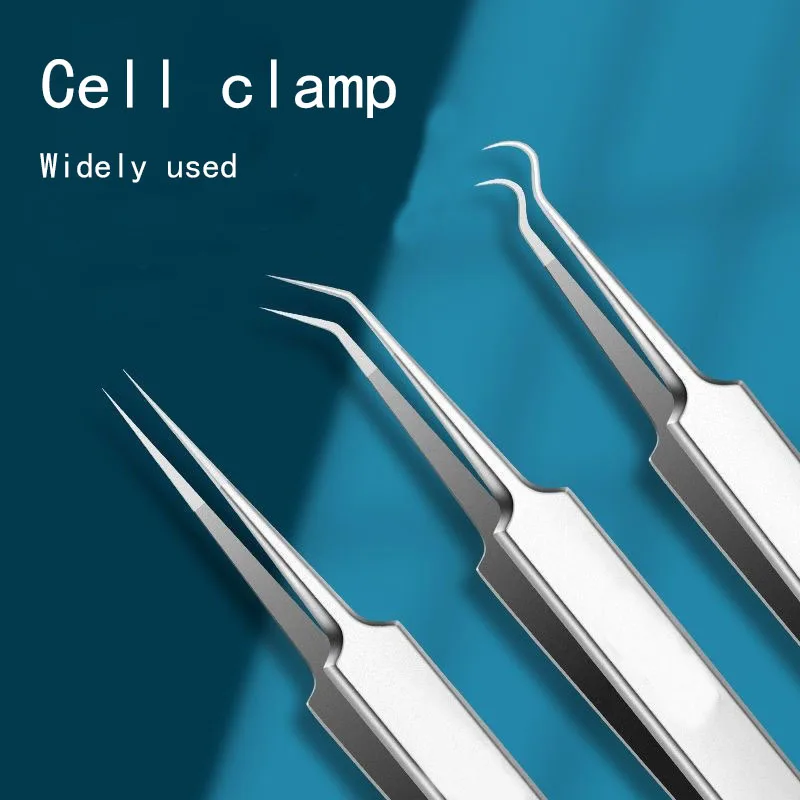 3-in-1 Stainless Steel Cell Clamp – Precision Microscopic Manipulation Sample Processing Tool For household lab use JVLAB