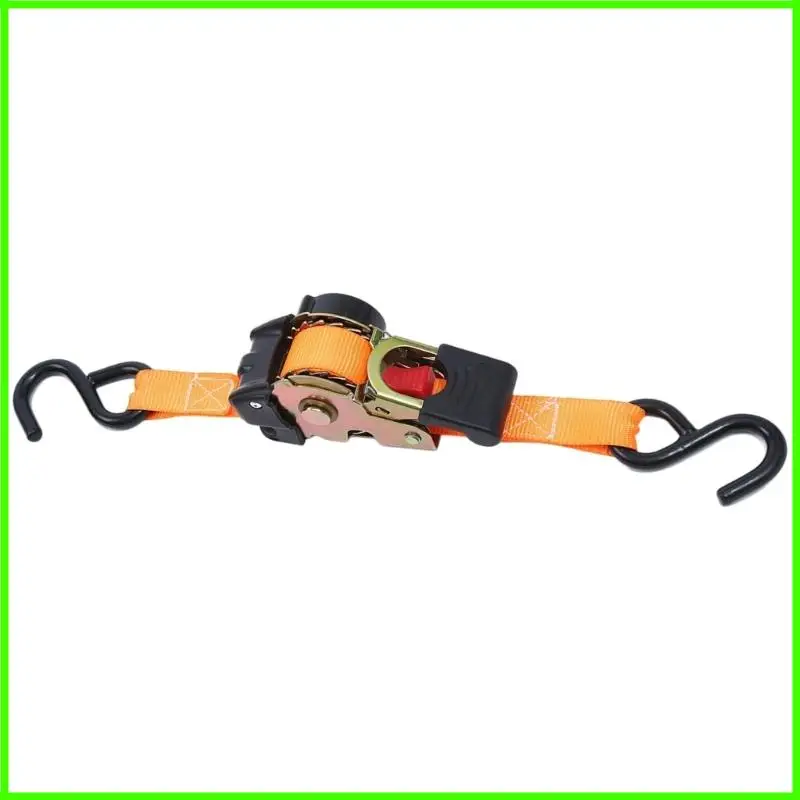 Retractable Motorcycle Vehicle Luggage Straps Reinforced Ratchet System Heavy Duty Tie Down Secure Fastener 220lbs Loads