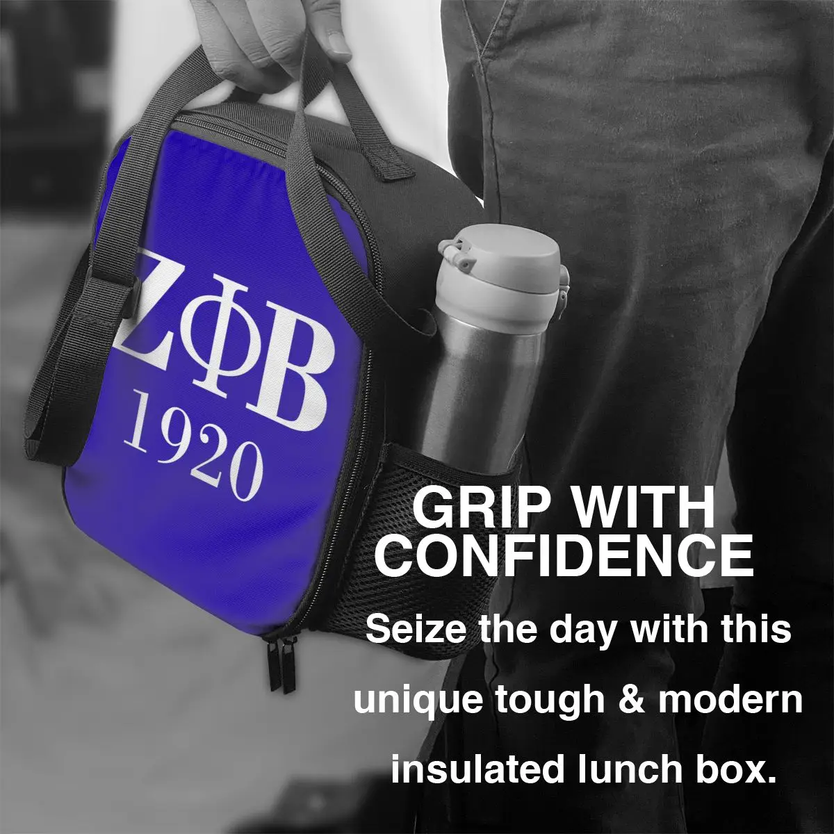 Bolsa de almuerzo personalizada con logotipo de Zeta Phi Beta Sorority, bolsa de almuerzo con aislamiento térmico, carta griega 1920, bolsa de almuerzo reutilizable para acampar al aire libre, Viajes