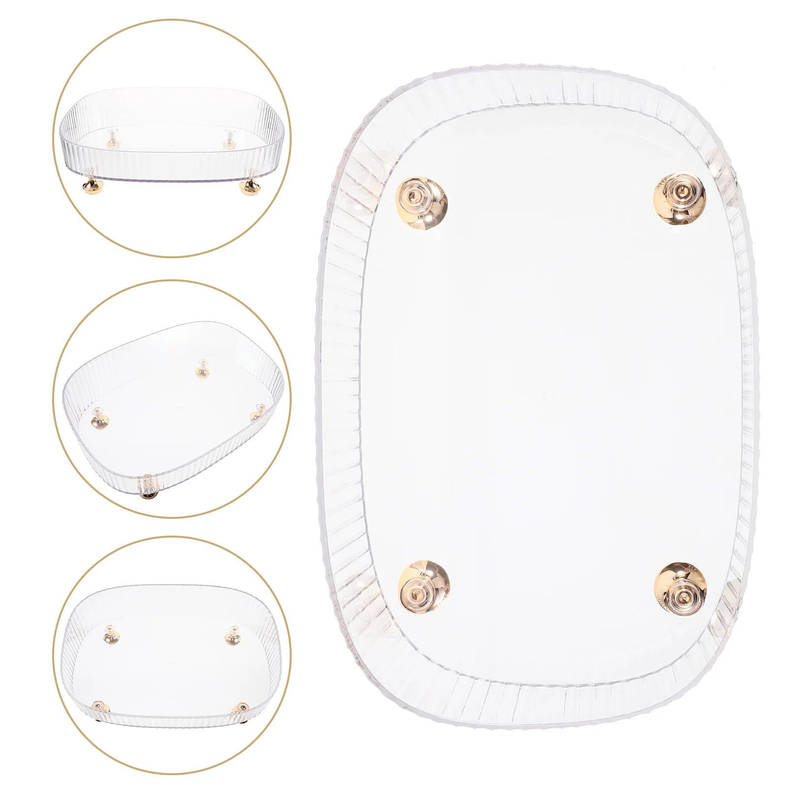 

Bathroom Storage Box Tray Countertop Dressing Table Toiletry for Desk Organizer