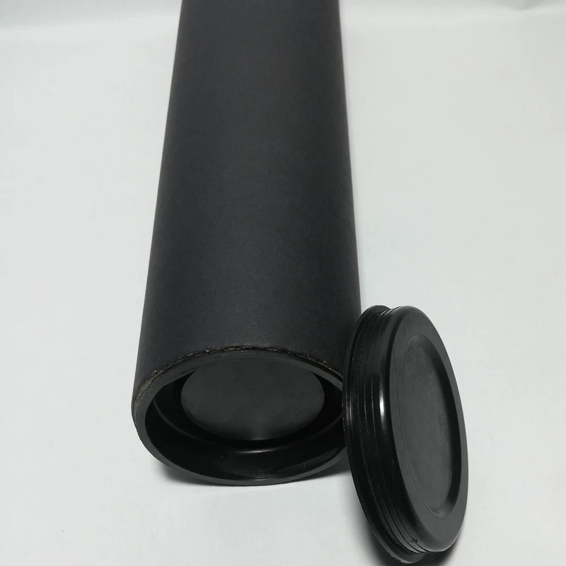 Circular Poster Packaging, Painting Paper Tube, Art Coiling Container for T-Shirt,Core Cylinder, Black Color, 10Pcs