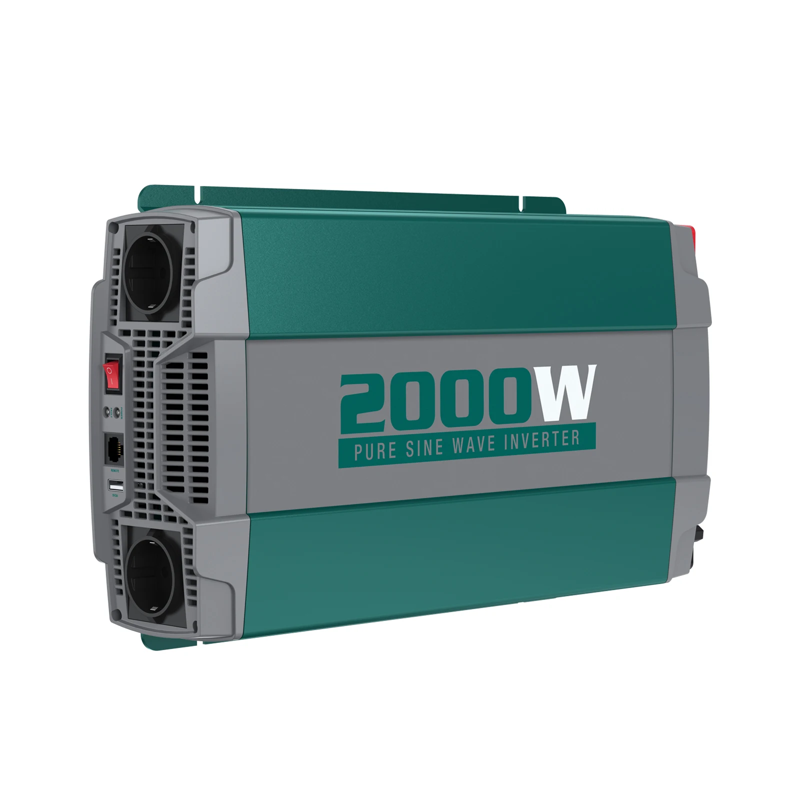 2000W Pure Sine Wave Power Inverter with ATS Function 240Vac Output High Efficiency EU Plug for Home Solar Energy System