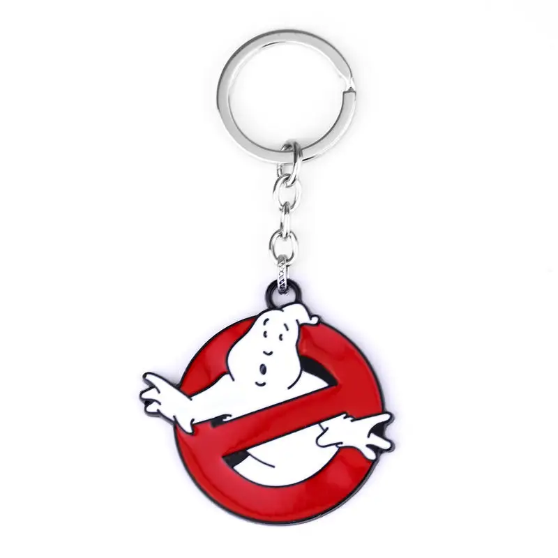 Arrival Ghostbusters Keychain Red Ghostbusters death squads Keyring With Red For Women Men Jewelry Chaveiro