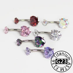 G23 Titanium Belly Button Piercing Zircons Navel Piercing Body Jewelry Super Pretty Belly Button Ring For Women
