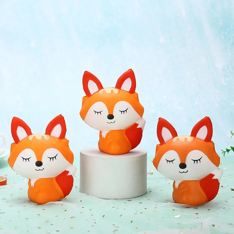 

1Pcs Cute Animal Stress Relief Toys Lovely Slow Rebound Fox Toy Adult Office Stress Reliever Vent Fidget Toys for Kids Girl Gift