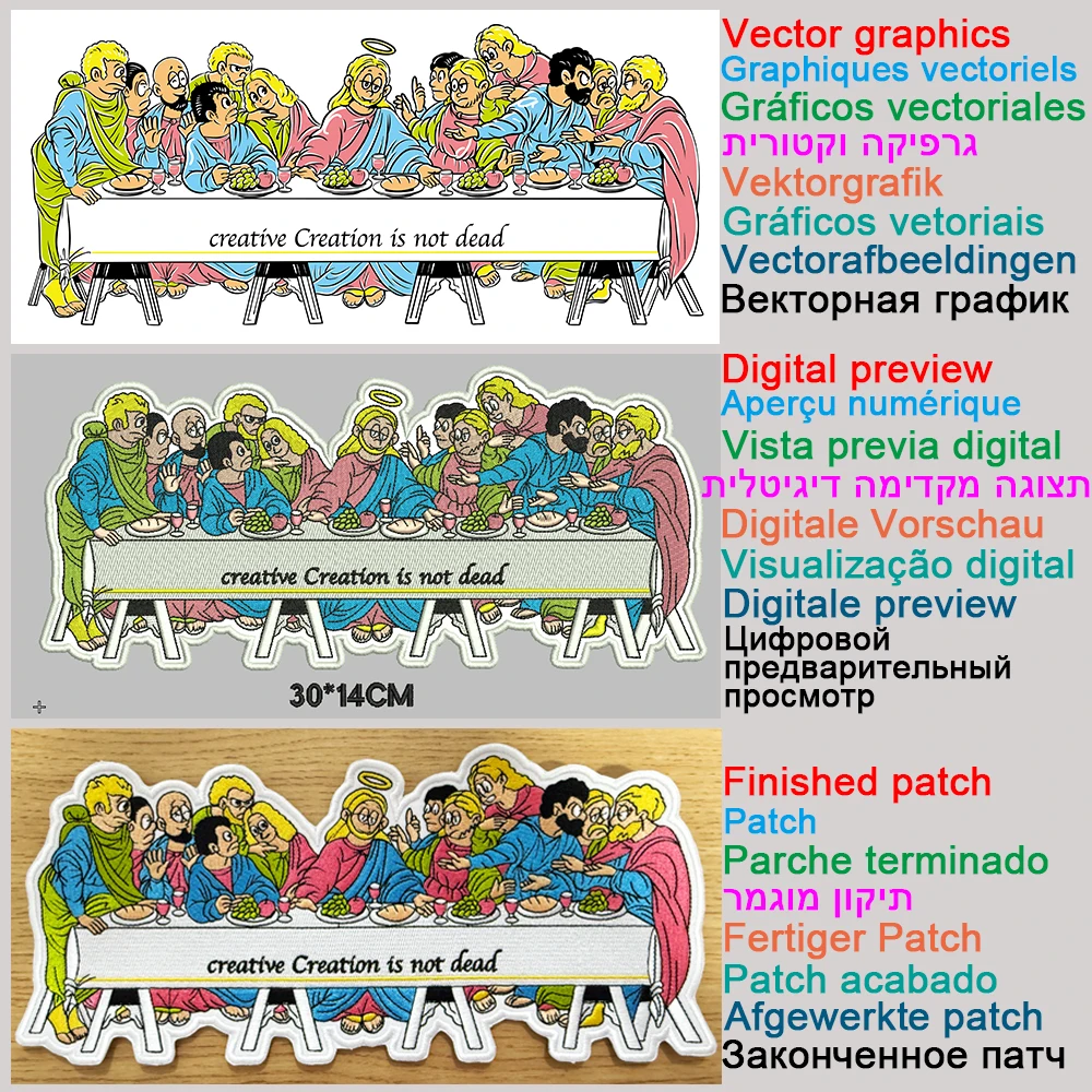 

Customized Embroidered Patches Iron On Patch Hook & Loop Backside Designer Logo Design Make Name Team Badges Personality Sticker