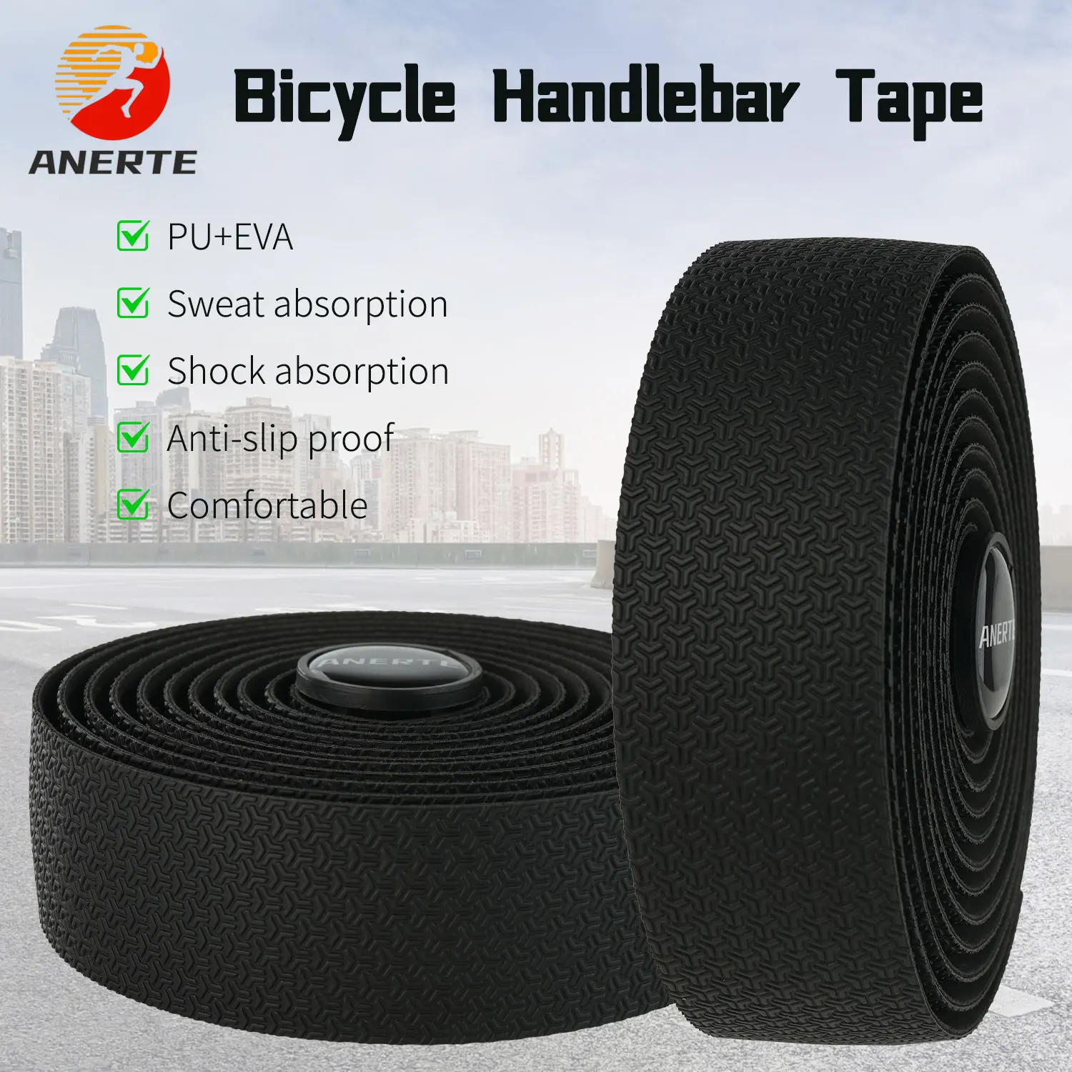 Mamba Pattern Road Bicycle Handlebar Tape Non-slip PU EVA Bike Handlebar Racing Bike Drop Bar Tape Road Cycling Accessories