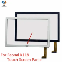 Black 10.1 inch K118 2023 Tablet PC Capacitive Touch Screen Digitizer Sensor External Glass Panel For Feonal K118