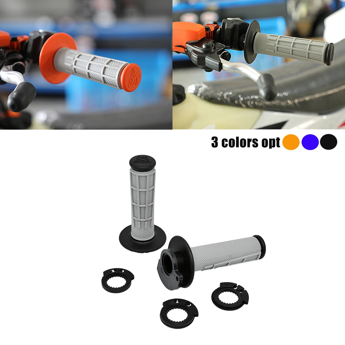 

For KTM SXF XCF EXCF XCFW SXR EXC For Husqvarna TC TE TX FC FX 250 300 350 450 500 Motorcycle Handlebar Lock-on Grips 2006-2023