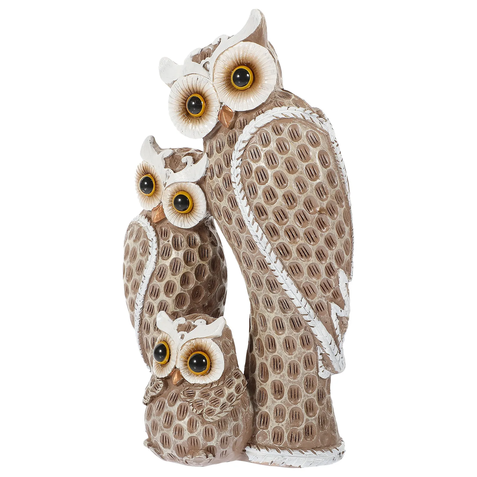 

Resin Garden Owl Statue Compact Adorable Realistic Owl Decor for Outdoor Yard Lawn Garden Christmas Party Home Decorative
