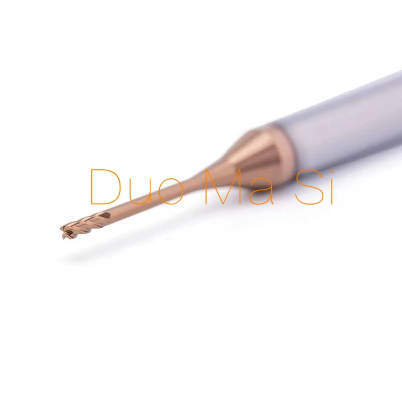 HRC60 Micro Deep Groove End Mill 0.2-3.0mm Shank Milling Cutter Carbide CNC Router Bit TiCN Coated Mini Milling Cutter