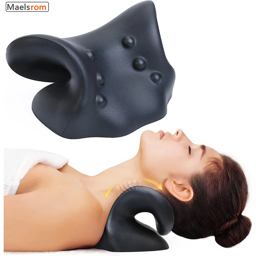 Neck Stretcher for Neck Pain Relief Neck and Shoulder Relaxer Cervical Traction Device Pillow for Muscle Relax