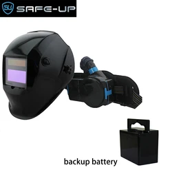 Professional PAPR Kit Auto Darkening Welding Helmet High Power Electric Filtration Dust Respirator Welding Mask