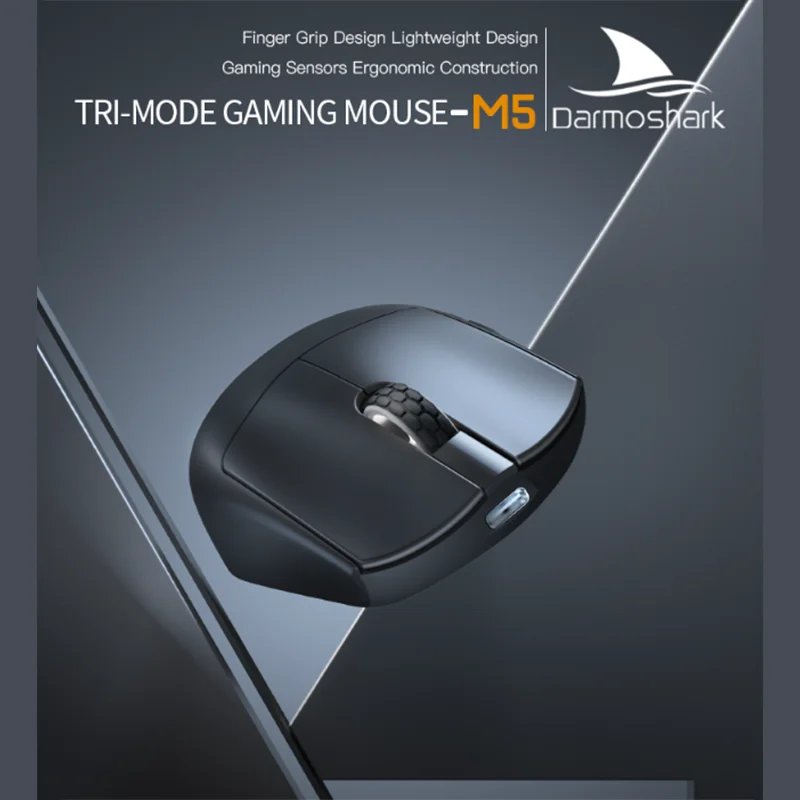 M5 Gaming Mouse Bluetooth Wireless Three Mode Paw3395 8k Sensor 38g Lightweight Ergonomics Mouse For Gamer Gifts