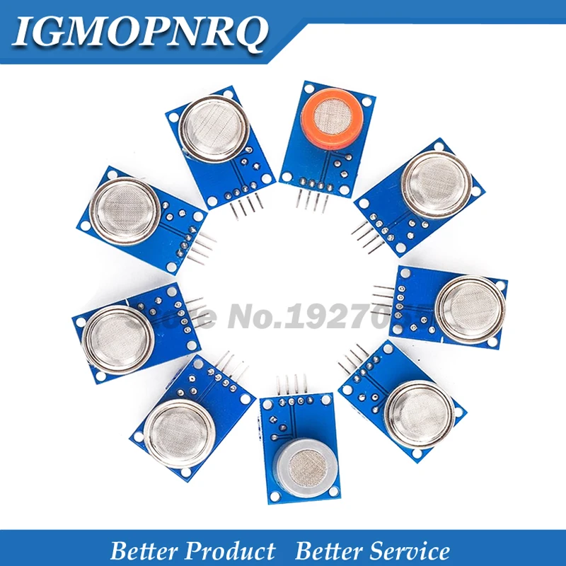 MQ-2 MQ-3 MQ-4 MQ-5 MQ-6 MQ-7 MQ-8 MQ-9  Detection Smoke methane liquefied Gas Sensor Module for Starter DIY Kit