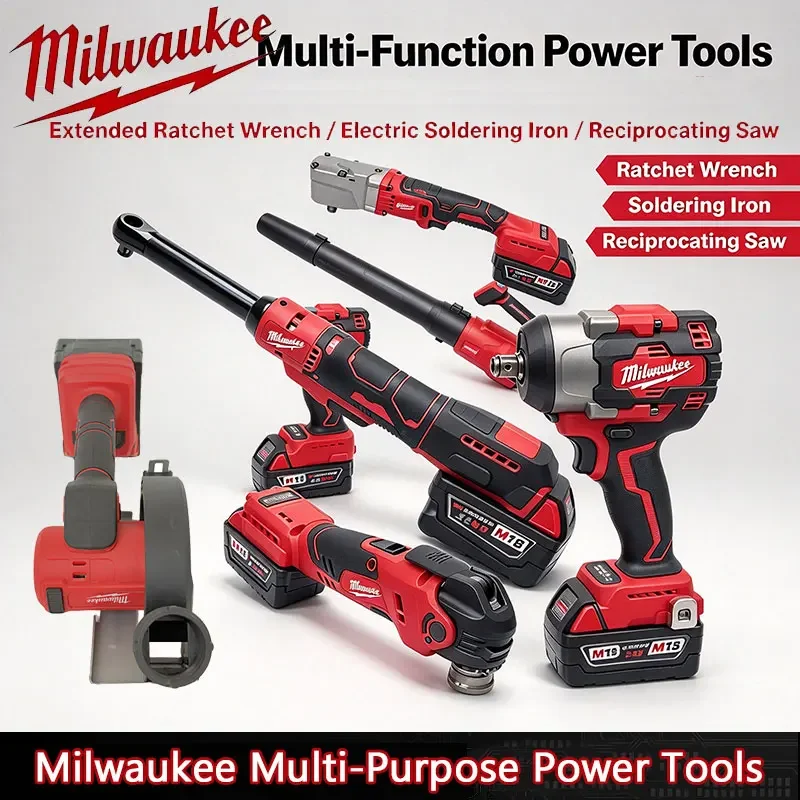 Milwaukee Electric Wrench, Extended Ratchet Wrench, Electric Soldering Iron, Reciprocating Saw, Multi-function Power Tools