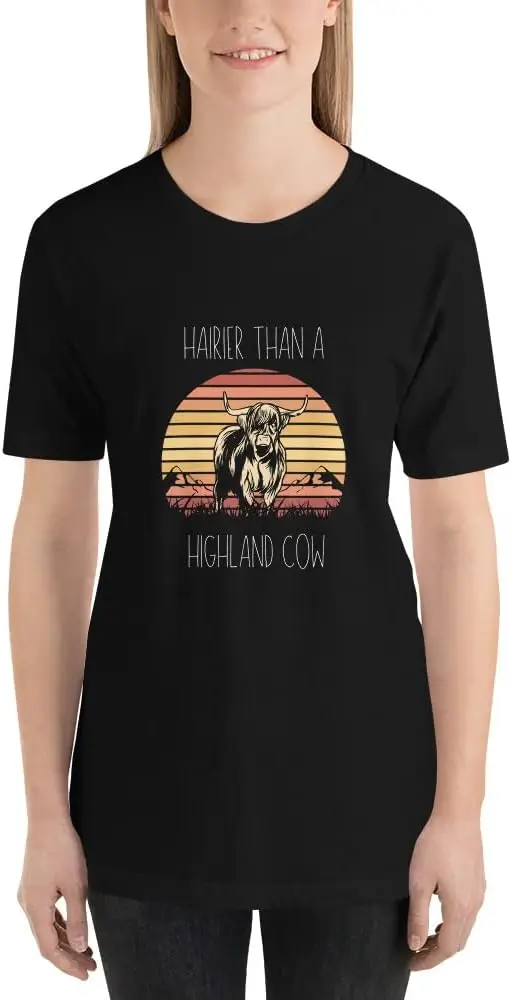 Hairer Than A Highland Cow Unisex t-Shirt | Scottish Highland Cow Tshirt