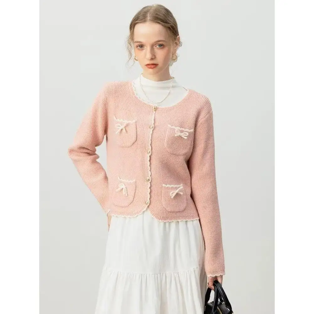 

Ele Diamond украшенный одной пуговицей iny с блестками вязаный кардиган женский модный повседневный мягкий полиэфирное волокно осень-зима