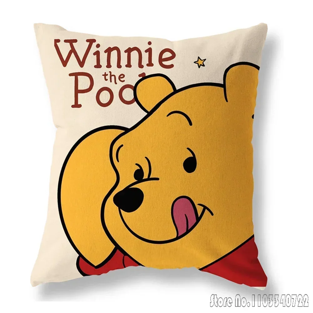 Disney Cushion Cover Winnie Bear the Pooh Children Baby Girl Boy Couple Pillow Cover Decorative Pillows Case Living Room