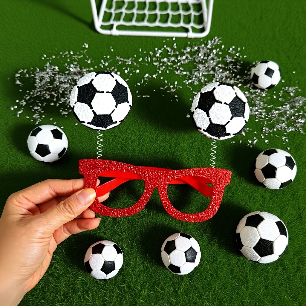 Soccer Fan Accessory Quality Cheer Party Decor Soccer Hair Clip Flexible Soccer Headband For Offline Fan Gathering Sports Themed