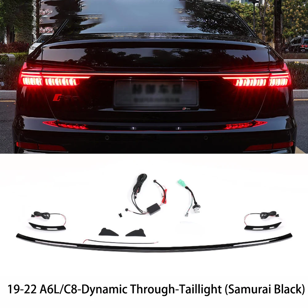 LED Dynamic Thru Tail Light For Audi A6 C8 2019-2025 Decorative Light LED Streamer Tail Light Brake Light Warning Light