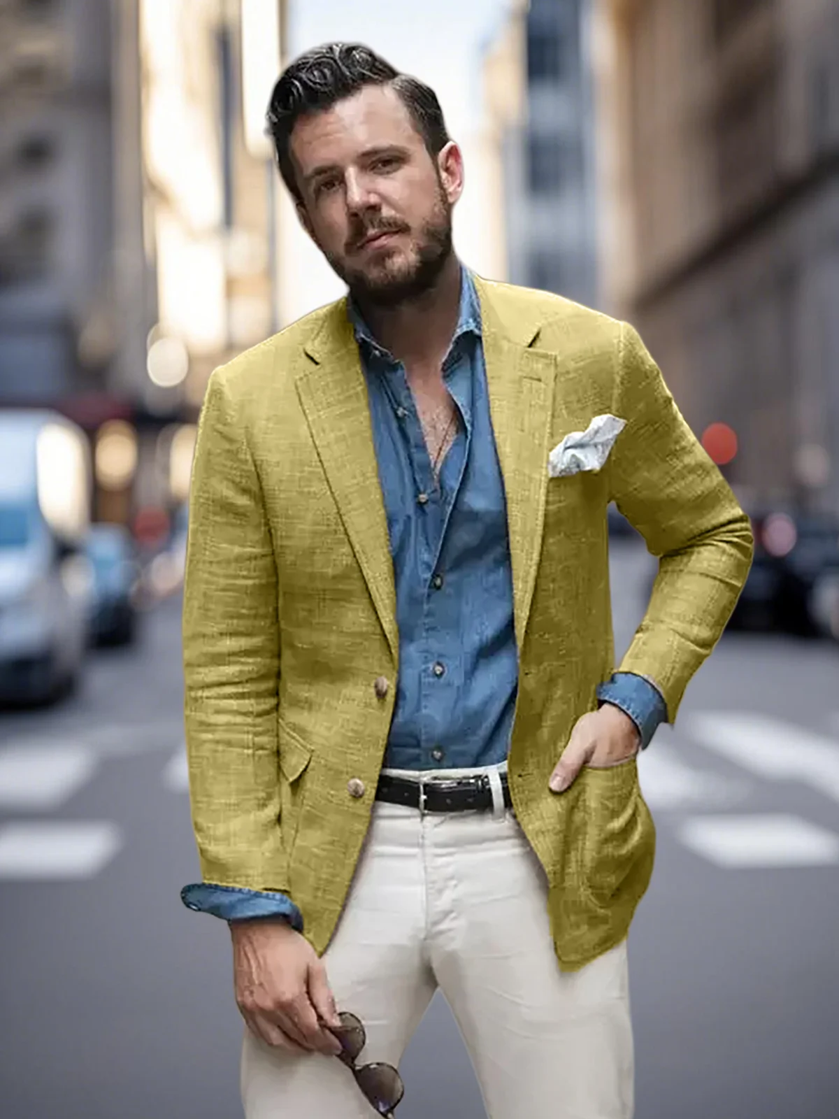 2025ANNIEBRITNEY Casual Linen Suits for Men Slim Fit Tuxedo Men Suit Blazer Trajes Para Hombre Bleizer Masculino Custom Man Suit
