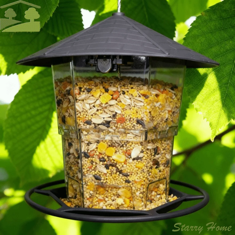 

Складная подвесная кормушка для птиц, устойчивая к ударам, большой емкости, водонепроницаемая, для уличного использования, декоративная