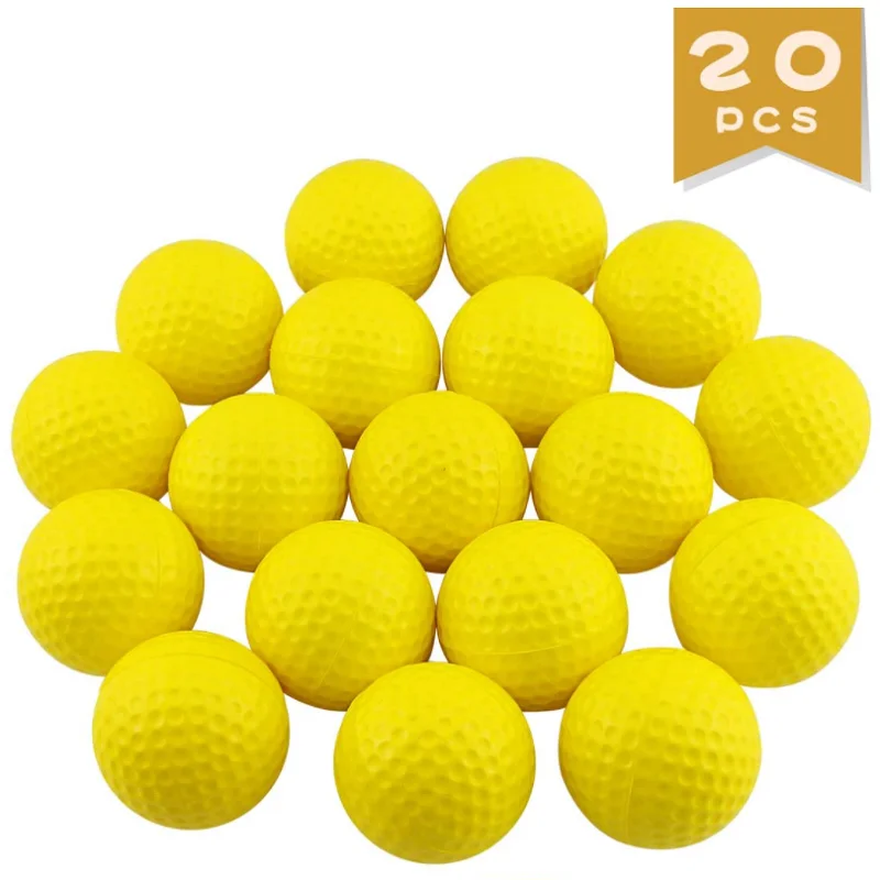 20Pcs Practice Golf Balls Foam Sponge Golf Balls Soft Elastic Golf Balls Training Aid Balls