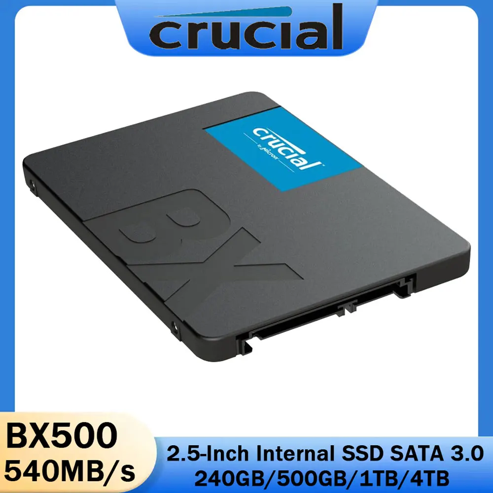 

Crucial SSD BX500 2.5" 240GB 500GB 1TB 2TB Solid State Drive SATA 3 3D NAND Internal SSD Hard Drive Laptop and Desktop Notebook