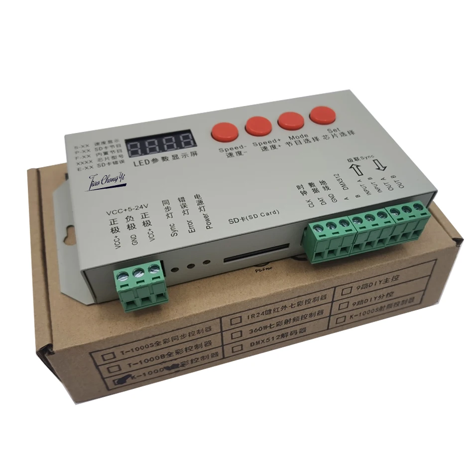 K1000S Pixel RGB LED Controller 1024 pixels T1000S Updated DC5-24V For IC SK6812 WS2812 WS2811 APA102 WS2815 LED Strip Light