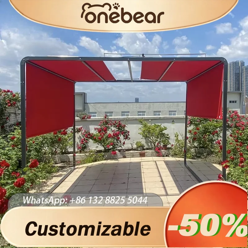 Any Size Custom Modern Outdoor Garden Patio Pergola Canopy Sun Shade Tent For Backyard Deck Camping Leisure Scenarios