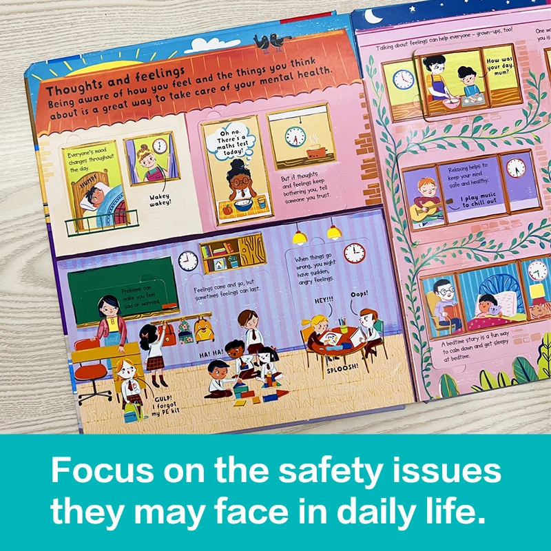 Stay Safe (Revealing Security) Children's Security Activities Popular Science Fun Pictures Flip Book Early Education Puzzle Picture Book