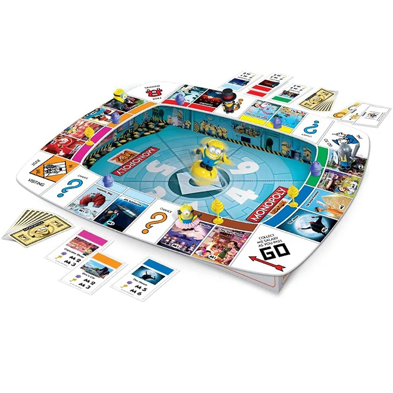 Monopoly Toys Minions Board Game Chess and Cards Family Party Toys Despicable Me English Board Game Gifts Kids Birthday Gifts