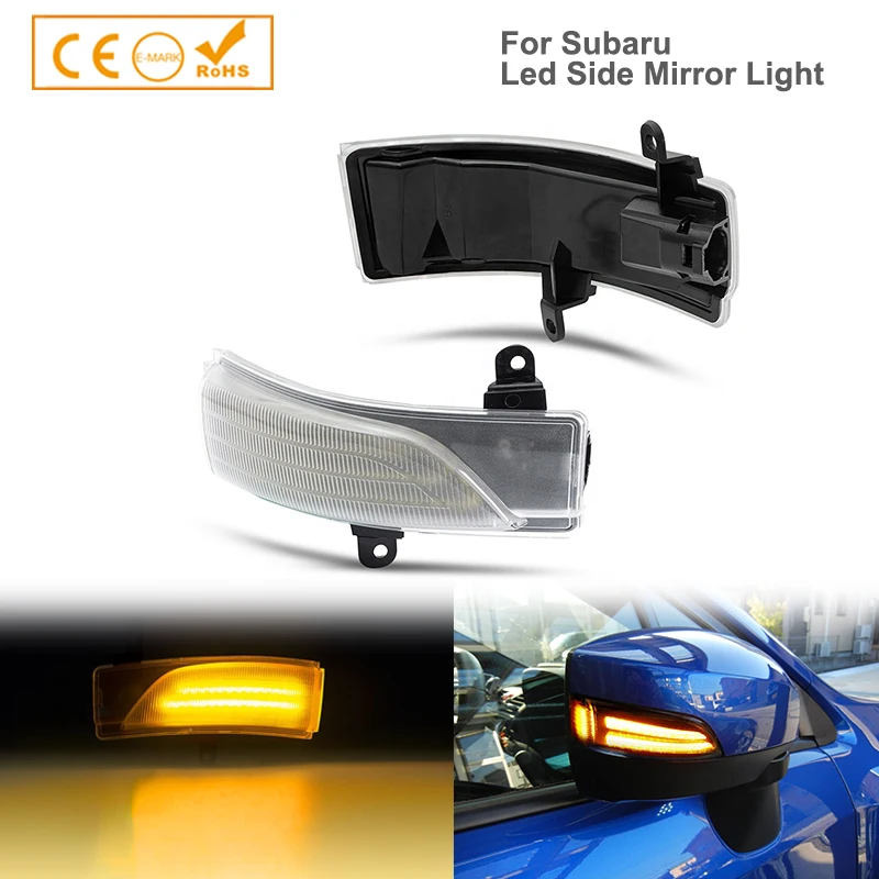 Car Rearview Mirror Turn Signal LED Light Arrow Lamp For Subaru Forester XV WRX STI Impreza Legacy Outback Crosstrek 2012-2017