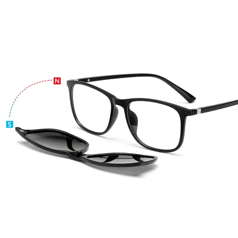 

2263 Square Frame Clip Sunglasses Male Glasses Myopia Glasses 0 -1.0 -2.0 -2.5 -3.0 -3.5 -4.0 To -6.0