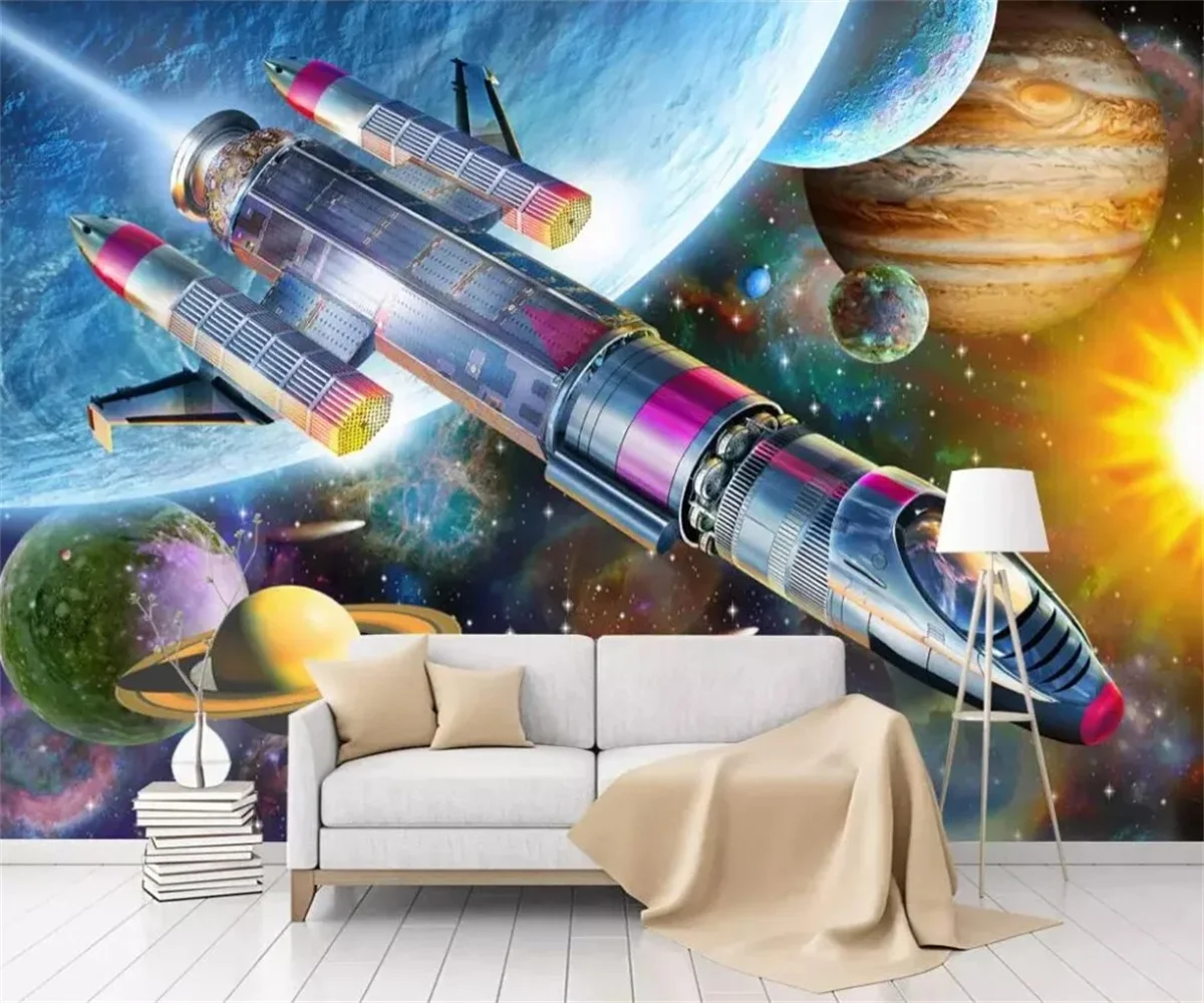 Star Earth wallpaper papel de parede 3D universe Moon made wallpapers for living room restaurant TV backdrop mural wall paper