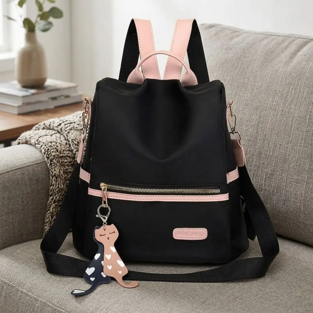 Multi‑pocket Women Backpack Lightweight Oxford Cloth Anti‑theft Backpack Versatile Water‑resistant Travel Rucksack Travel