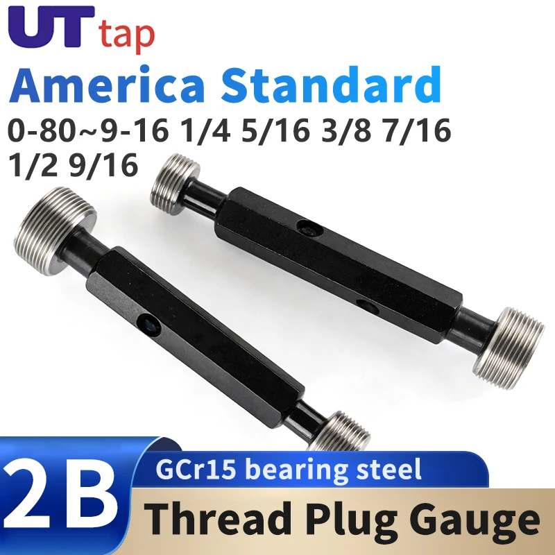 

UT TAP 1 шт. 2B 0-80~9-16 1L4 5L16 3L8 7I16 1L2 9I16 LH UN/UNC/UNF/UNS/UNEF Американский стандартный резьбовой калибр-пробка для измерения мелкой резьбы