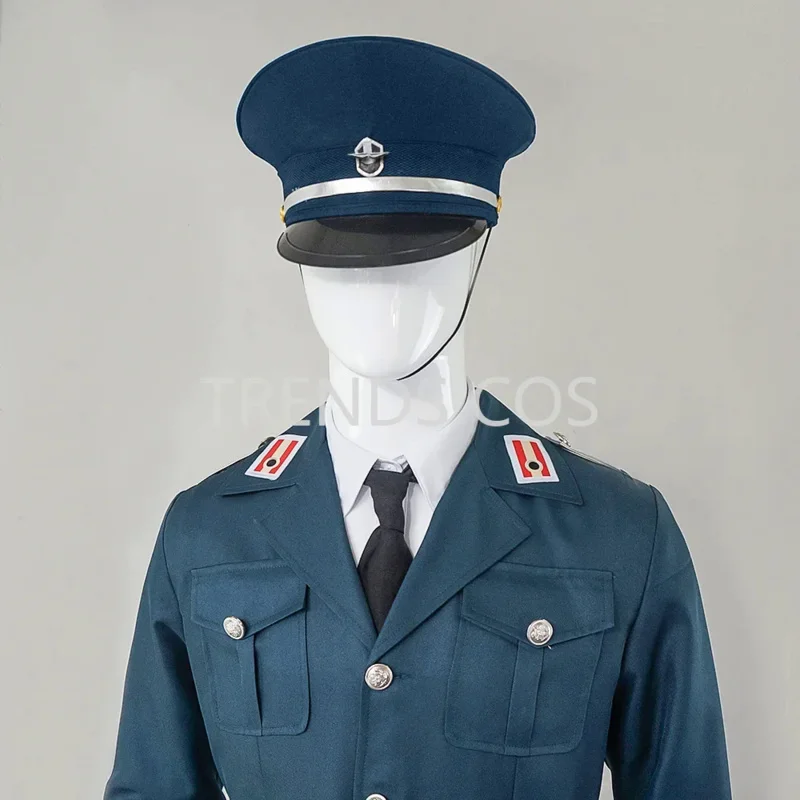 زي تنكري أنمي بريار يوري ، زي شرطي أخضر ، زي هالوين ، باروكة طقم كامل