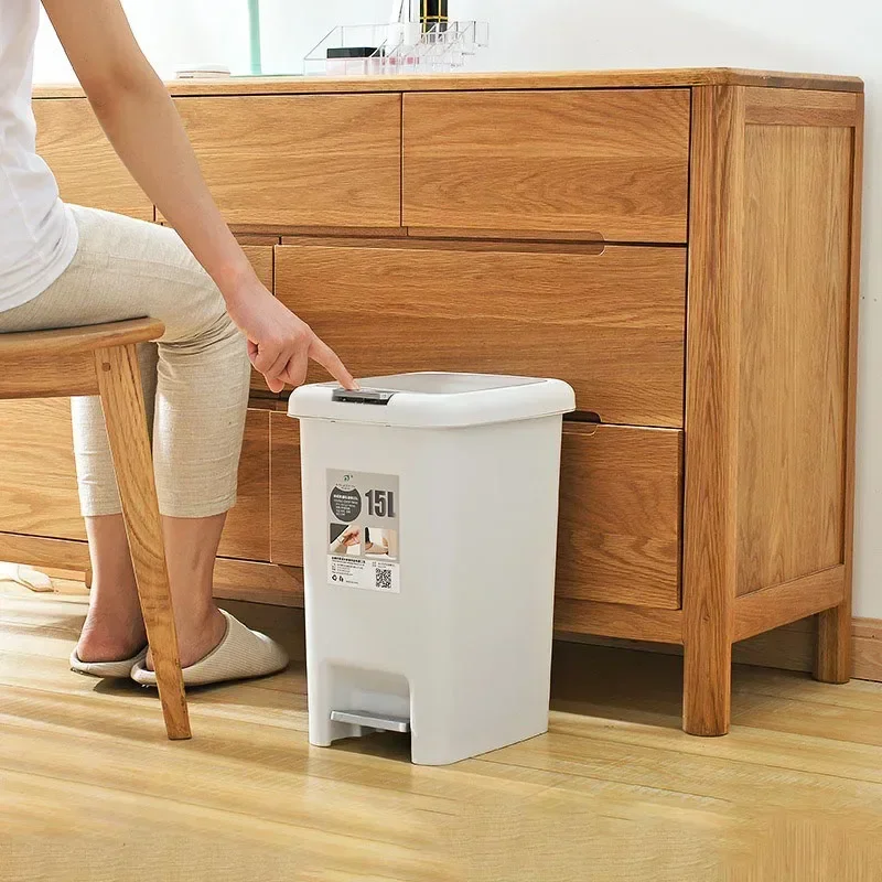 Pedal Kitchen Waste Bins Luxury Large Touch Transfer Trash Bin Toilet Trash Can Recycling Bathroom Wastebasket Accessories