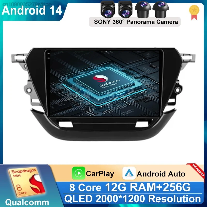 Car Radio For Opel Corsa 2020 Android 14 Car Intelligent System Multimedia Video Player Head Unit Navigation GPS Stereo