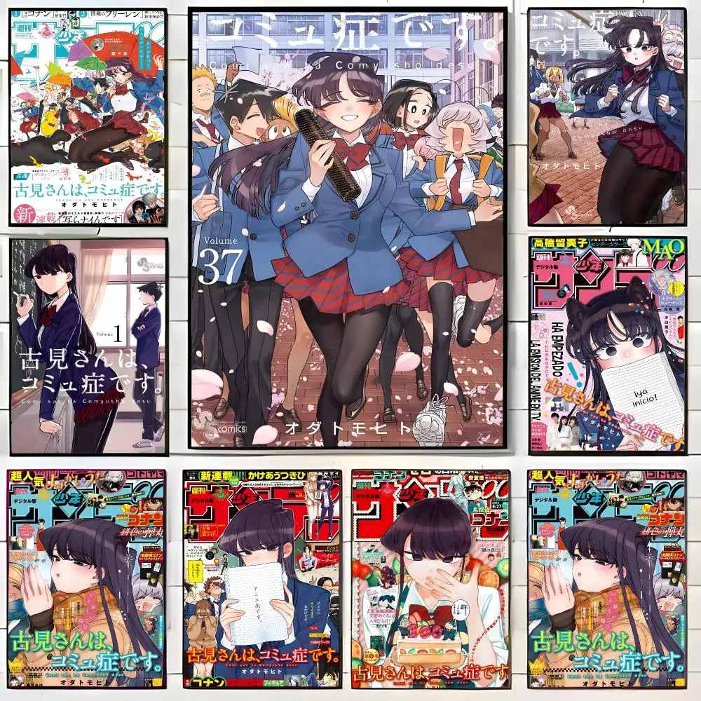 cute anime k-komi cant communicate Poster Wall Art Print Decorative Mural Home Decor Gift Unframed
