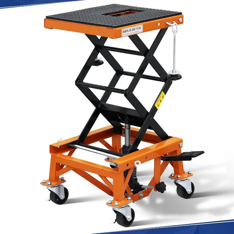 

PENSUN Hydraulic Motorcycle Lift Table, 350 LBS Heavy Duty Ultra-Stable Motorcycle Scissor Jack Stand Fit for Motorcycle Dirt Bi