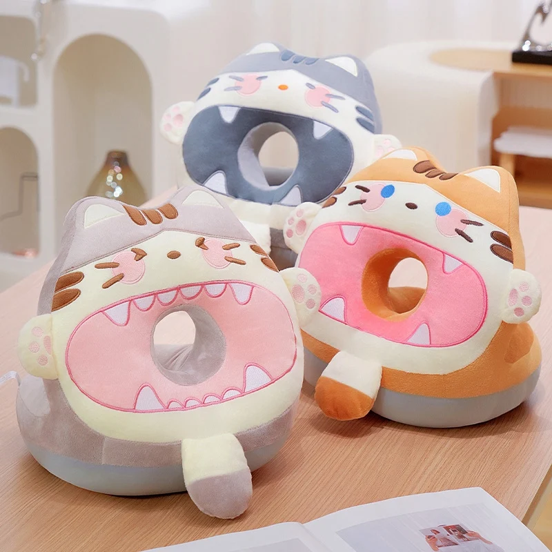 큰 입 고양이 잠자는 베개 사무실 낮잠 휴식 유물 교실 책상 선물 소녀 차일 홈 인테리어