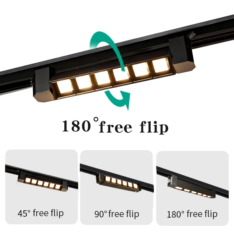 12W Super Bright LED Track Spotlight - AC110V/220V Linear Grille, Thick Aluminum, 2-Line Rail, Surface Mounted for Home/Shop