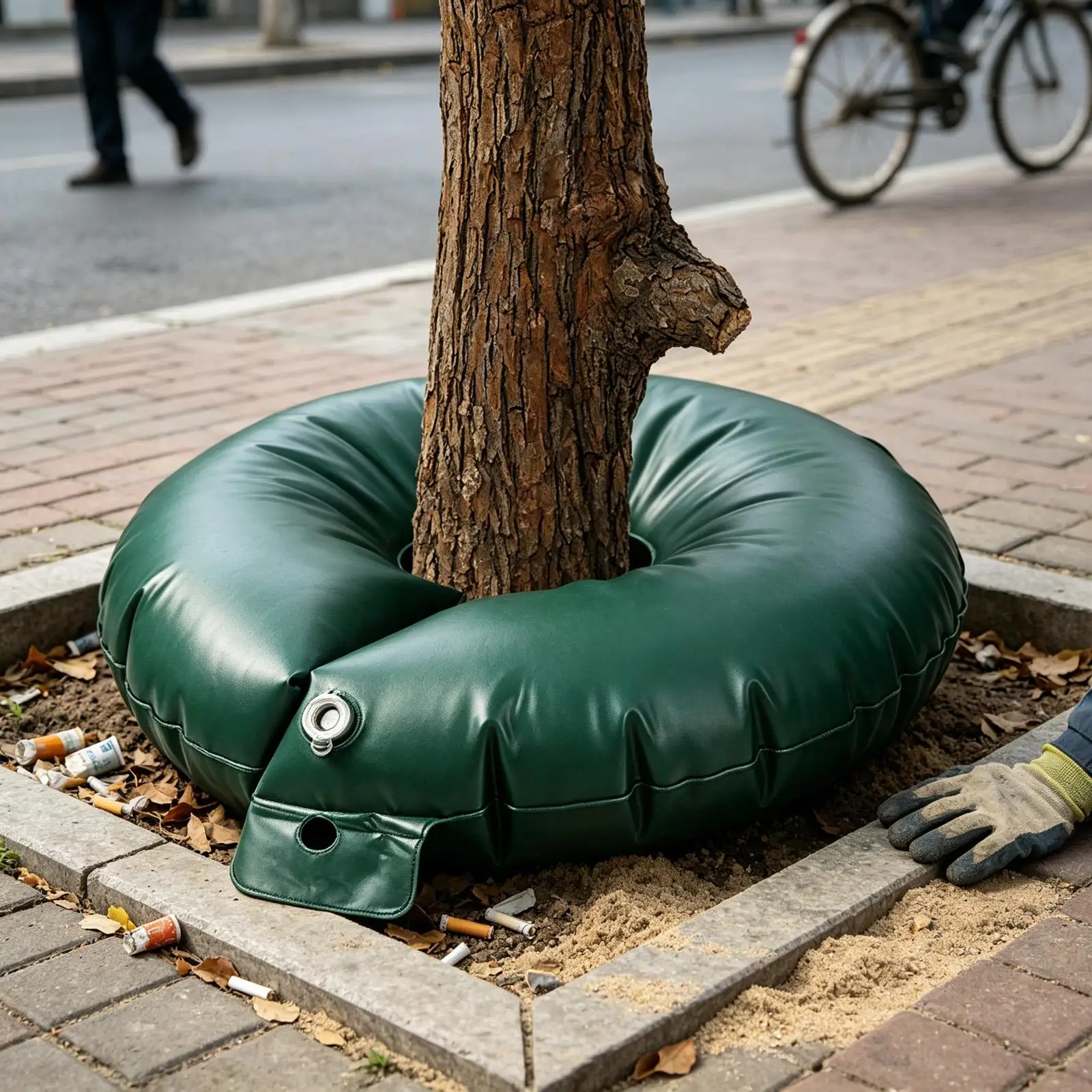 Watering Ring for Trees Drip Irrigation Tool 15 Gallon Slow Release Tree Watering Ring for Saplings Backyard Landscaping Garden