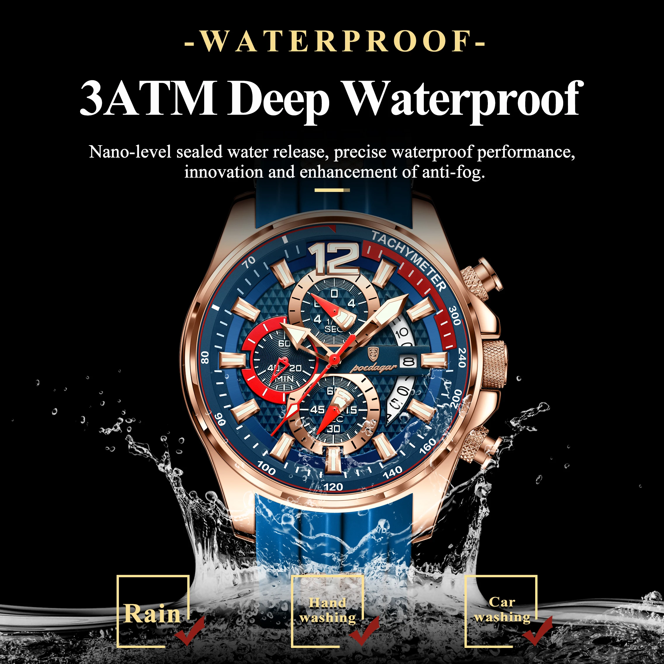 Montre homme POEDAGAR, luxe, m - Men'S Fashion Magazine avis et prix